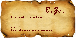 Buczák Zsombor névjegykártya